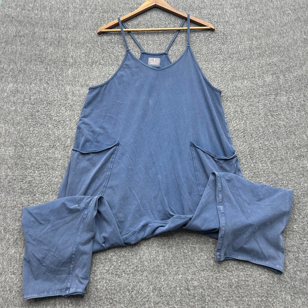 Free People Womens FP Movement Hot Shot Jumpsuit Small Blue Slouchy